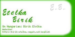 etelka birik business card